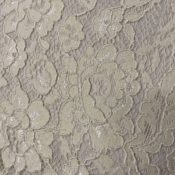 VNTG DAINTY JEWELLS CLOTHIER 80s LACE WEDDING DRESS/EASTER DRESS BUTTER YELLOW - Picture 5 of 16